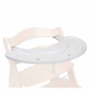 Plateau de jeu pour chaise haute alpha+ bois blanc Hauck