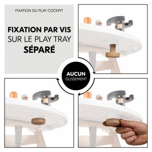 Jeux de plateau pour chaise haute en bois play cockpit Hauck
