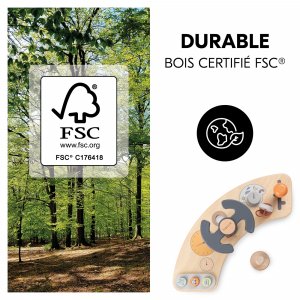 Jeux de plateau pour chaise haute en bois play cockpit Hauck