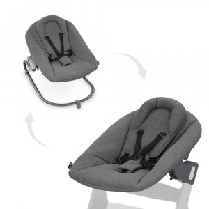 Chaise haute évolutive beta+ 3 en 1 dark grey avec newborn set premium dark grey Hauck