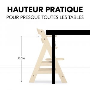 Chaise haute évolutive alpha beige + transat premium dark grey Hauck