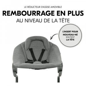 Chaise haute évolutive alpha beige + transat premium dark grey Hauck