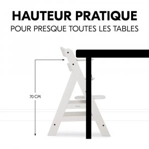 Chaise haute évolutive alpha crème+ transat premium dark grey Hauck