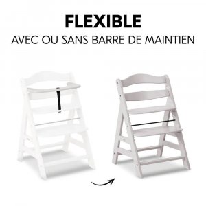 Chaise haute évolutive alpha crème+ transat premium dark grey Hauck