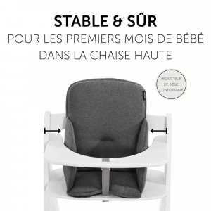 Pack chaise haute évolutive alpha naturelle avec tablette alpha click tray white+alpha cosy select jersey charcoal Hauck