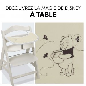 Set de table pour tablette de chaise haute mat pooh dusty beige Hauck