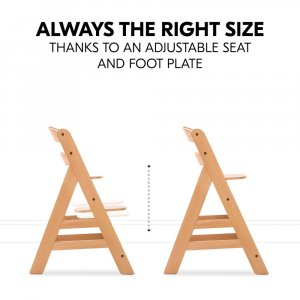 Chaise haute évolutive alpha naturel + newborn set pre grey Hauck