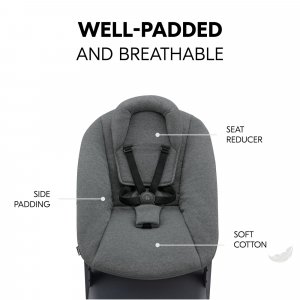 Chaise haute évolutive alpha dark grey + newborn set plus Hauck