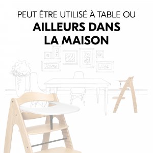 Plateau pour chaise haute en bois arketa click tray Hauck