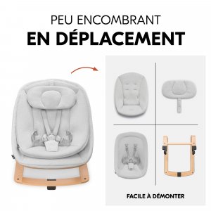 Transat bébé pour chaise haute arketa bouncer eco light-grey Hauck