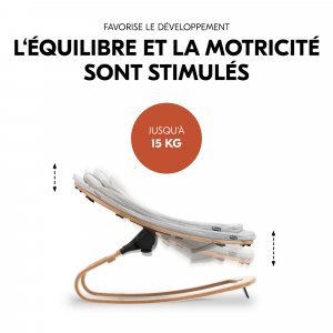 Transat bébé pour chaise haute arketa bouncer eco light-grey Hauck