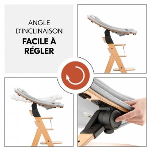 Transat bébé pour chaise haute arketa bouncer eco light-grey Hauck