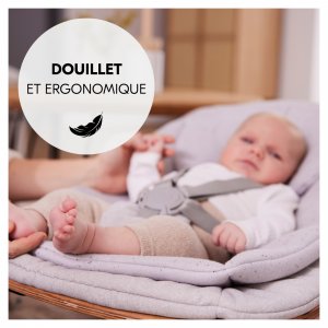 Transat bébé pour chaise haute arketa bouncer eco light-grey Hauck