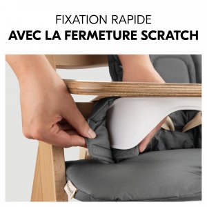 Coussin d'assise pour chaise haute dark grey Hauck