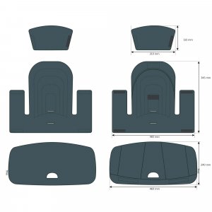 Coussin d'assise pour chaise haute dark grey Hauck