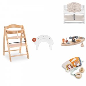Chaise arketa n play beech avec plateau de jeu+ réducteur de chaise + jeu play reading + play cockpit Hauck