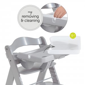 Tablette pour chaise haute alpha gris Hauck