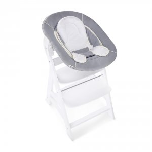 Transat balancelle pour chaise haute évolutive alpha 2en1 stretch grey Hauck