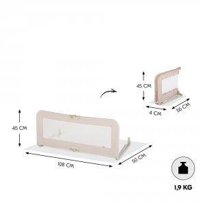 Barrière de lit sleep n safe plus beige Hauck