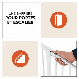 Barrière d'escalier clear step autoclose 2 white Hauck