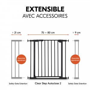 Barrière de sécurité clear step autoclose Hauck