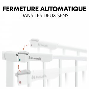 Barrière de sécurité clear step autoclose avec extention Hauck