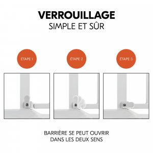 Barrière d'escalier clear step 2 white Hauck