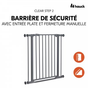 Barrière d'escalier clear step 2 dark-grey Hauck