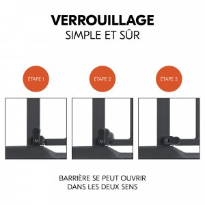Barrière d'escalier clear step 2 dark-grey Hauck