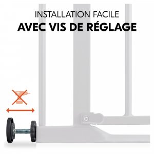 Barrière d'escalier clear step 2 dark-grey Hauck