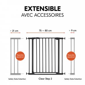Barrière d'escalier clear step 2 black Hauck