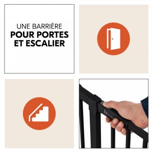 Barrière d'escalier clear step 2 black Hauck