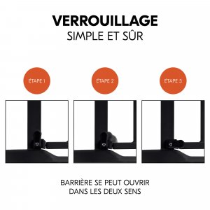 Barrière d'escalier clear step 2 black Hauck