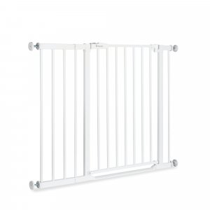 Barrière d'escalier clear step 2 avec extension +21 cm white Hauck