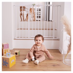 Barrière d'escalier open n stop 2 avec extention +9 cm white Hauck