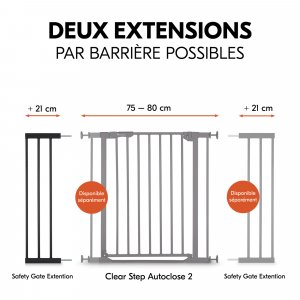 Extension pour barrière de sécurité 21 cm black Hauck