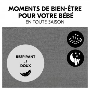 Housse pour transat bébé dark grey Hauck