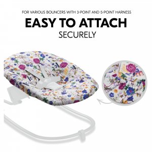 Housse pour transat bébé beige floral Hauck