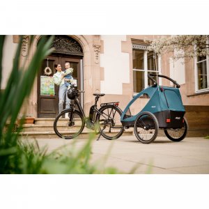 Remorque à vélo dryk duo ocean green Hauck