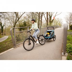Remorque à vélo dryk duo ocean green Hauck