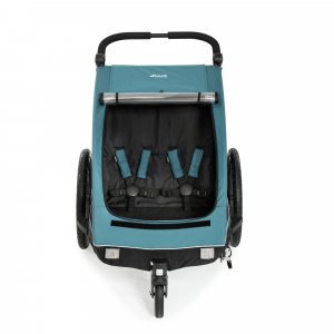 Remorque à vélo dryk duo ocean green Hauck