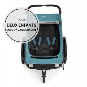 Remorque à vélo dryk duo ocean green Hauck