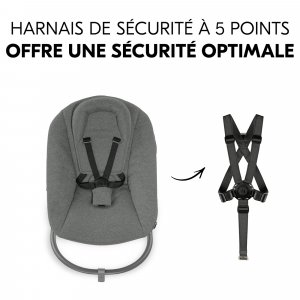 Transat balancelle pour chaise haute alpha+ premium dark grey Hauck