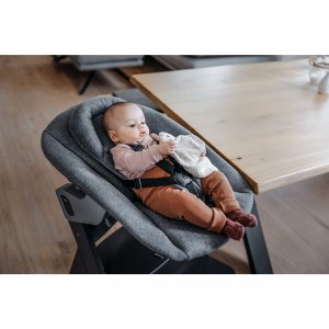 Transat balancelle pour chaise haute alpha+ premium light grey Hauck