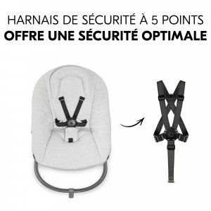 Transat balancelle pour chaise haute alpha+ premium light grey Hauck