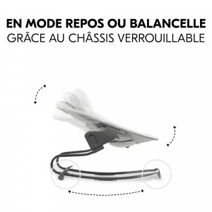 Transat balancelle pour chaise haute alpha+ premium light grey Hauck