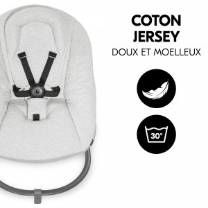 Transat balancelle pour chaise haute alpha+ premium light grey Hauck