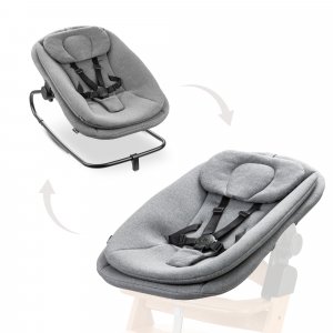 Transat bébé pour chaise haute arketa bouncer dark grey melange Hauck