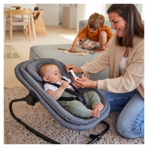 Transat bébé pour chaise haute arketa bouncer dark grey melange Hauck