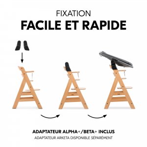 Transat bébé pour chaise haute arketa bouncer dark grey melange Hauck